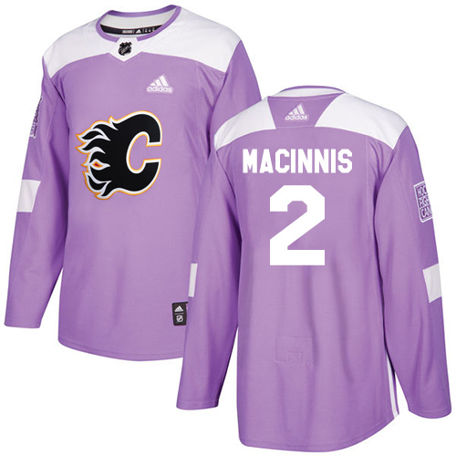 Adidas Flames #2 Al MacInnis Purple Authentic Fights Cancer Stitched NHL Jersey